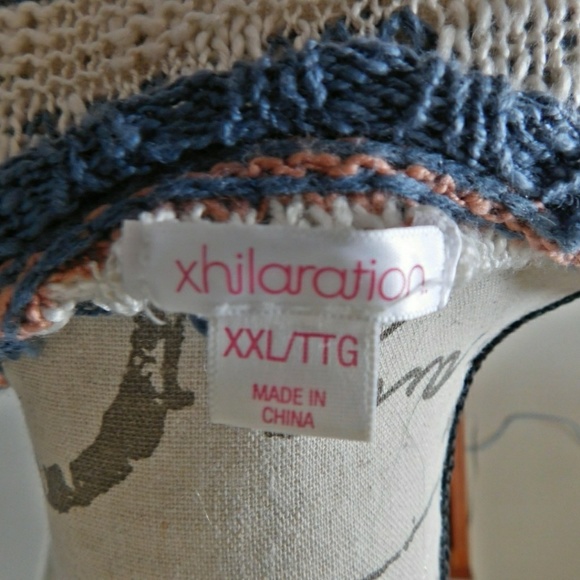 Long Blue and Orange Cardigan - Picture 5 of 5